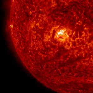 Sun emitting solar flare. From Huffington Post